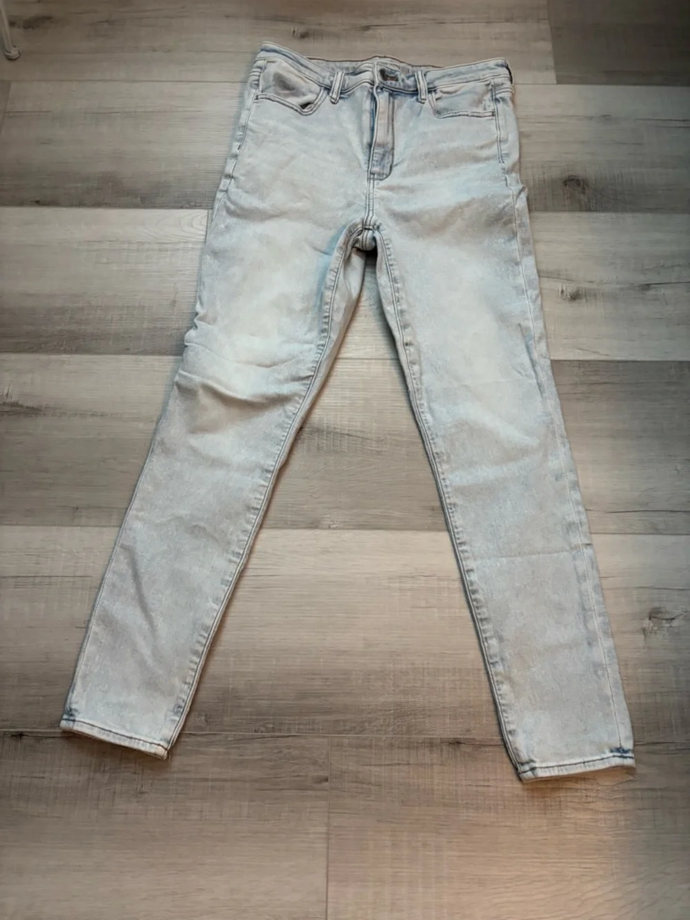 American Eagle Next Level Stretch Jeans Size 12 Regular Light Wash Skinny - Picture 1 of 8